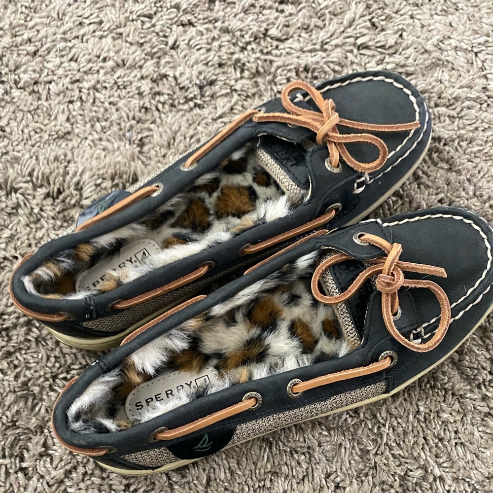 Sperry top sider‎ boat shoes cheetah leopard size 5.5 worn once